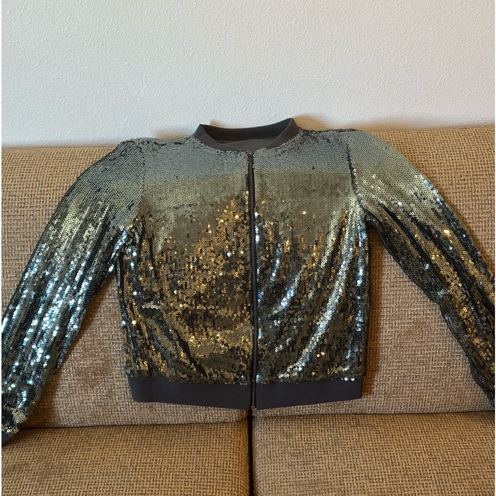 Grey sequined jacket - Picture 2 of 3